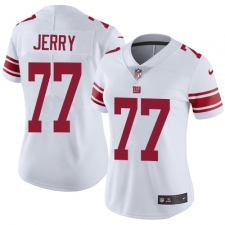 Women's Nike New York Giants #77 John Jerry Elite White NFL Jersey