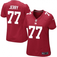 Women's Nike New York Giants #77 John Jerry Game Red Alternate NFL Jersey