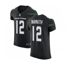 Men's New York Jets #12 Joe Namath Black Alternate Vapor Untouchable Elite Player Football Jersey