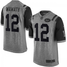 Men's Nike New York Jets #12 Joe Namath Limited Gray Gridiron NFL Jersey