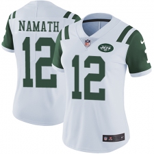 Women's Nike New York Jets #12 Joe Namath White Vapor Untouchable Limited Player NFL Jersey