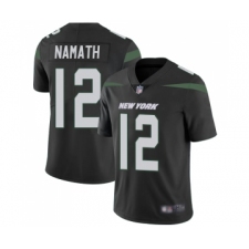 Youth New York Jets #12 Joe Namath Black Alternate Vapor Untouchable Limited Player Football Jersey
