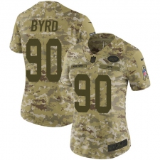 Women's Nike New York Jets #90 Dennis Byrd Limited Camo 2018 Salute to Service NFL Jersey