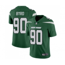 Youth New York Jets #90 Dennis Byrd Green Team Color Vapor Untouchable Limited Player Football Jersey