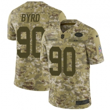 Youth Nike New York Jets #90 Dennis Byrd Limited Camo 2018 Salute to Service NFL Jersey