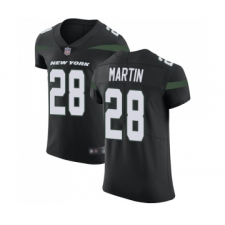 Men's New York Jets #28 Curtis Martin Black Alternate Vapor Untouchable Elite Player Football Jersey