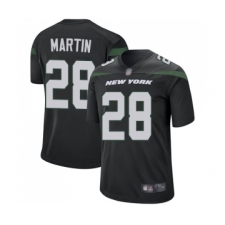 Men's New York Jets #28 Curtis Martin Game Black Alternate Football Jersey