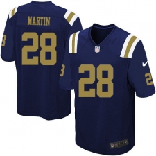 Youth Nike New York Jets #28 Curtis Martin Elite Navy Blue Alternate NFL Jersey