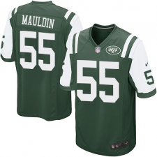 Men's Nike New York Jets #55 Lorenzo Mauldin Game Green Team Color NFL Jersey