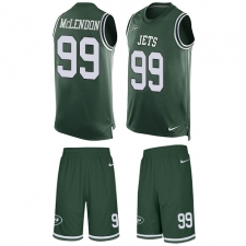 Men's Nike New York Jets #99 Steve McLendon Limited Green Tank Top Suit NFL Jersey