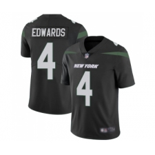 Men's New York Jets #4 Lac Edwards Black Alternate Vapor Untouchable Limited Player Football Jersey