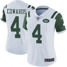 Women's Nike New York Jets #4 Lac Edwards Elite White NFL Jersey