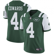 Youth Nike New York Jets #4 Lac Edwards Green Team Color Vapor Untouchable Limited Player NFL Jersey