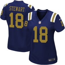 Women's Nike New York Jets #18 ArDarius Stewart Elite Navy Blue Alternate NFL Jersey