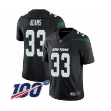 Men's New York Jets #33 Jamal Adams Black Alternate Vapor Untouchable Limited Player 100th Season Football Jersey