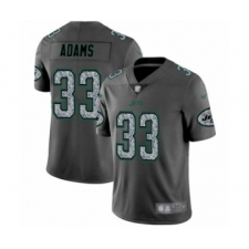 Men's New York Jets #33 Jamal Adams Limited Gray Static Fashion Football Jersey