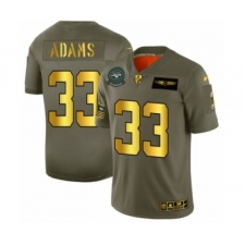 Men's New York Jets #33 Jamal Adams Limited Olive Gold 2019 Salute to Service Football Jersey