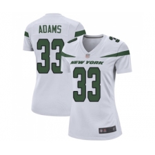 Women's New York Jets #33 Jamal Adams Game White Football Jersey