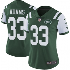 Women's Nike New York Jets #33 Jamal Adams Elite Green Team Color NFL Jersey