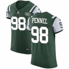 Men's Nike New York Jets #98 Mike Pennel Elite Green Team Color NFL Jersey