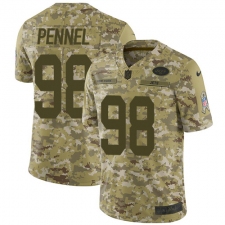 Men's Nike New York Jets #98 Mike Pennel Limited Camo 2018 Salute to Service NFL Jersey