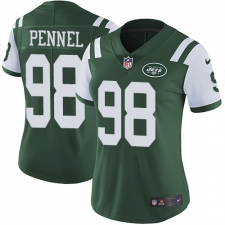 Women's Nike New York Jets #98 Mike Pennel Elite Green Team Color NFL Jersey
