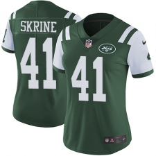Women's Nike New York Jets #41 Buster Skrine Green Team Color Vapor Untouchable Limited Player NFL Jersey