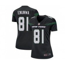 Women's New York Jets #81 Quincy Enunwa Game Black Alternate Football Jersey