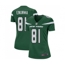 Women's New York Jets #81 Quincy Enunwa Game Green Team Color Football Jersey