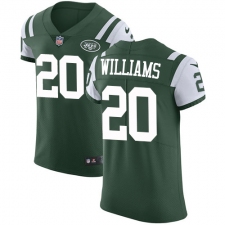 Men's Nike New York Jets #20 Marcus Williams Elite Green Team Color NFL Jersey