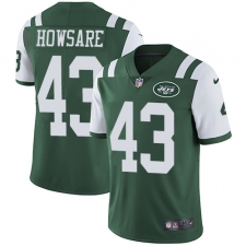 Men's Nike New York Jets #43 Julian Howsare Green Team Color Vapor Untouchable Limited Player NFL Jersey