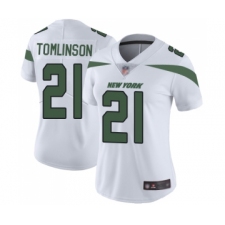 Women's New York Jets #21 LaDainian Tomlinson White Vapor Untouchable Limited Player Football Jersey
