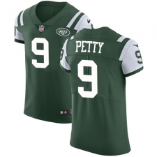 Men's Nike New York Jets #9 Bryce Petty Elite Green Team Color NFL Jersey