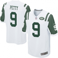 Men's Nike New York Jets #9 Bryce Petty Game White NFL Jersey