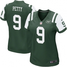 Women's Nike New York Jets #9 Bryce Petty Game Green Team Color NFL Jersey