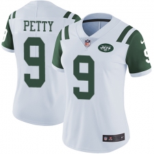Women's Nike New York Jets #9 Bryce Petty White Vapor Untouchable Limited Player NFL Jersey