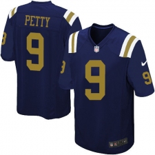 Youth Nike New York Jets #9 Bryce Petty Elite Navy Blue Alternate NFL Jersey