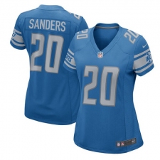 Women's Nike Detroit Lions #20 Barry Sanders Game Light Blue Team Color NFL Jersey