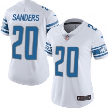 Women's Nike Detroit Lions #20 Barry Sanders Limited White Vapor Untouchable NFL Jersey