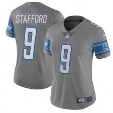 Women's Nike Detroit Lions #9 Matthew Stafford Limited Steel Rush Vapor Untouchable NFL Jersey