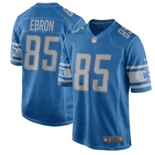 Men's Nike Detroit Lions #85 Eric Ebron Game Light Blue Team Color NFL Jersey