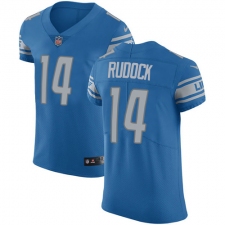 Men's Nike Detroit Lions #14 Jake Rudock Light Blue Team Color Vapor Untouchable Elite Player NFL Jersey
