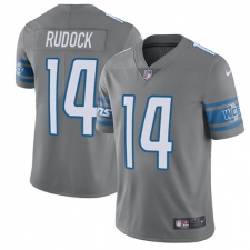 Youth Nike Detroit Lions #14 Jake Rudock Limited Steel Rush Vapor Untouchable NFL Jersey