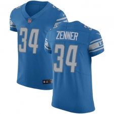 Men's Nike Detroit Lions #34 Zach Zenner Light Blue Team Color Vapor Untouchable Elite Player NFL Jersey
