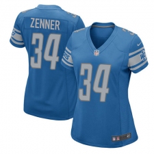 Women's Nike Detroit Lions #34 Zach Zenner Game Light Blue Team Color NFL Jersey