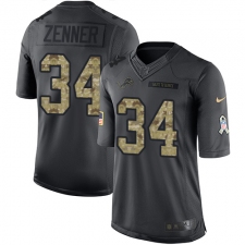 Youth Nike Detroit Lions #34 Zach Zenner Limited Black 2016 Salute to Service NFL Jersey