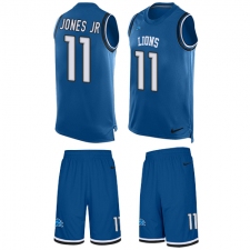 Men's Nike Detroit Lions #11 Marvin Jones Jr Limited Light Blue Tank Top Suit NFL Jersey