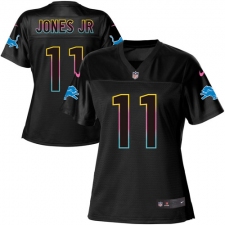Women's Nike Detroit Lions #11 Marvin Jones Jr Game Black Fashion NFL Jersey