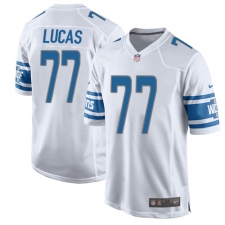 Men's Nike Detroit Lions #77 Cornelius Lucas Game White NFL Jersey