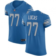 Men's Nike Detroit Lions #77 Cornelius Lucas Light Blue Team Color Vapor Untouchable Elite Player NFL Jersey